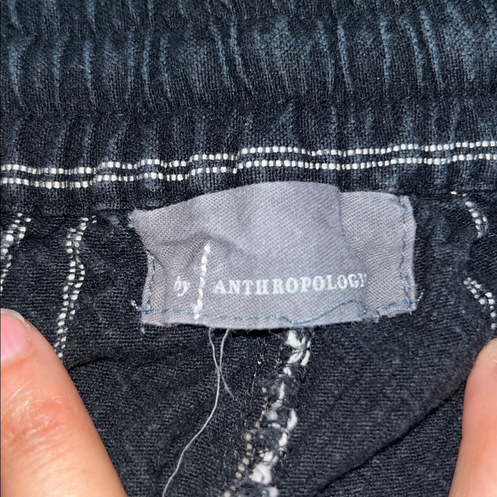 Anthropologie Essential Beach Pant Pull-On Boho Tassel Tie Waist Black Medium - Picture 9 of 10